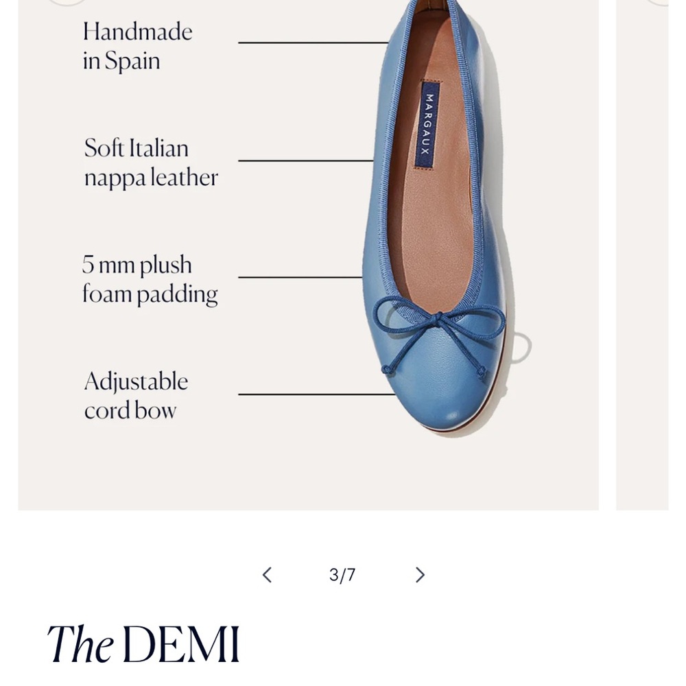 Margaux Blue Flats with Minimalist Design and Comfort